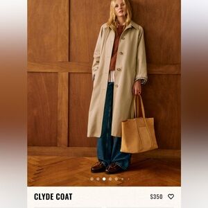 Sézane Clyde Coat. Women’s. Trench. Light Beige. Size 38. Never worn.